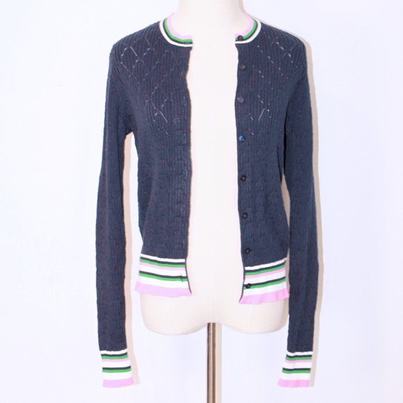 Brooks Brothers Navy Cable Knit Sweater Size (S) - Picture 1 of 4
